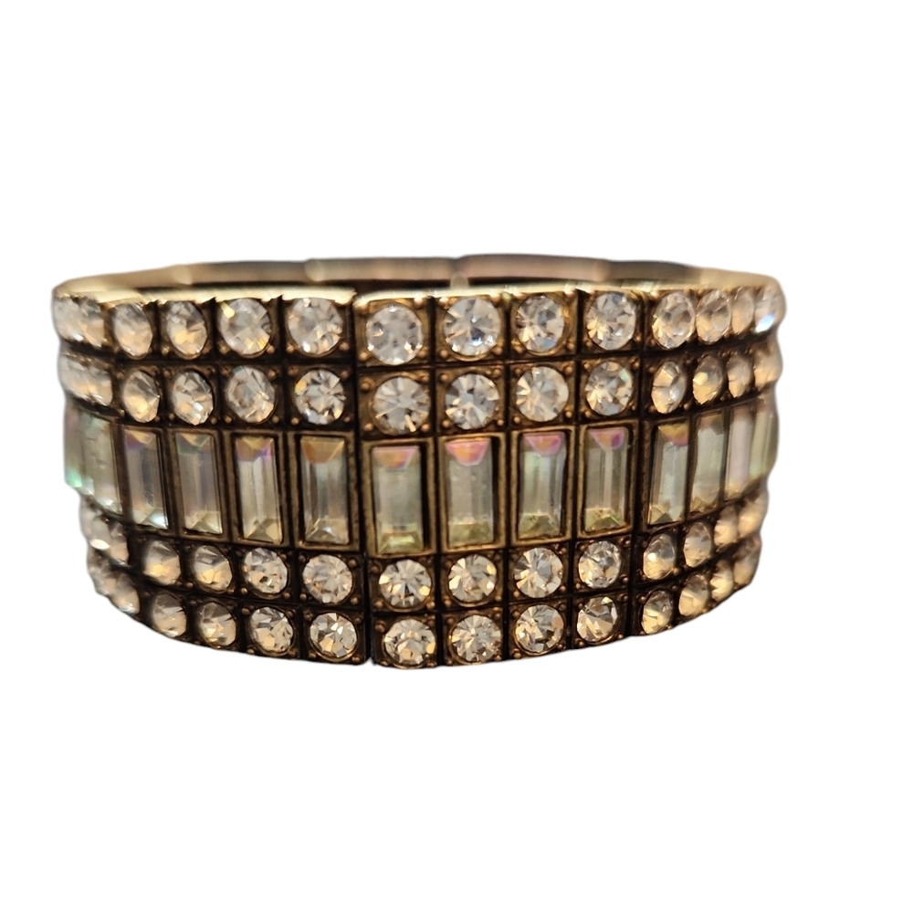 NWT Cookie Lee Women's Genuine Crystal Glam Stretch Bracelet